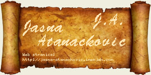 Jasna Atanacković vizit kartica